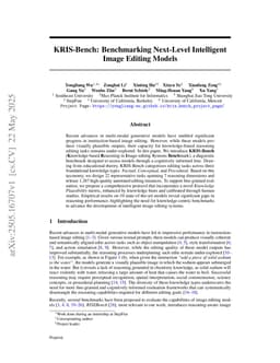 KRIS-Bench: Benchmarking Next-Level Intelligent Image Editing Models