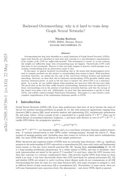 Backward Oversmoothing: why is it hard to train deep Graph Neural Networks?