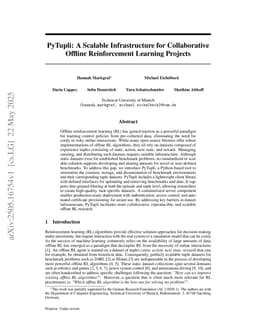 PyTupli: A Scalable Infrastructure for Collaborative Offline Reinforcement Learning Projects