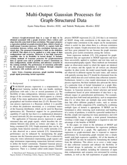 Multi-Output Gaussian Processes for Graph-Structured Data