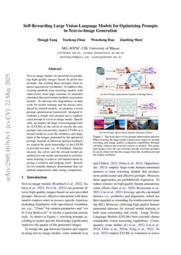 Self-Rewarding Large Vision-Language Models for Optimizing Prompts in Text-to-Image Generation
