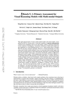 RBench-V: A Primary Assessment for Visual Reasoning Models with Multi-modal Outputs