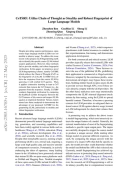 CoTSRF: Utilize Chain of Thought as Stealthy and Robust Fingerprint of Large Language Models