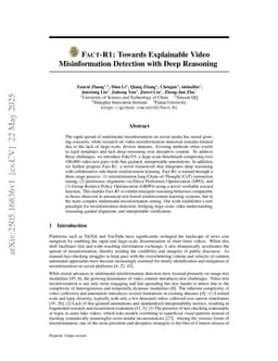 Fact-R1: Towards Explainable Video Misinformation Detection with Deep Reasoning