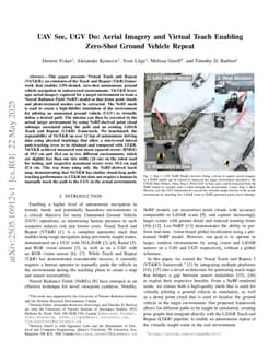 UAV See, UGV Do: Aerial Imagery and Virtual Teach Enabling Zero-Shot Ground Vehicle Repeat