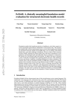 FoMoH: A clinically meaningful foundation model evaluation for structured electronic health records