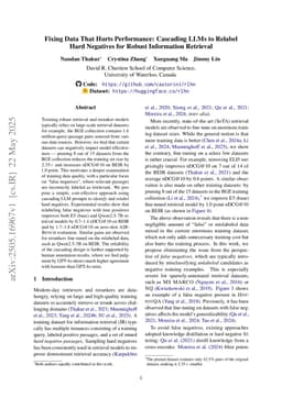 Fixing Data That Hurts Performance: Cascading LLMs to Relabel Hard Negatives for Robust Information Retrieval