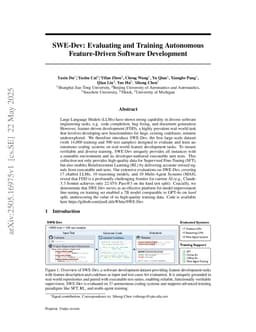 SWE-Dev: Evaluating and Training Autonomous Feature-Driven Software Development