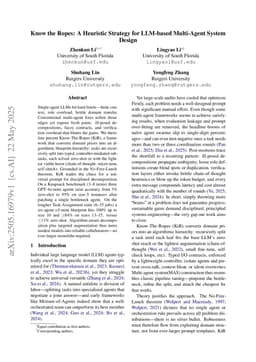 Know the Ropes: A Heuristic Strategy for LLM-based Multi-Agent System Design