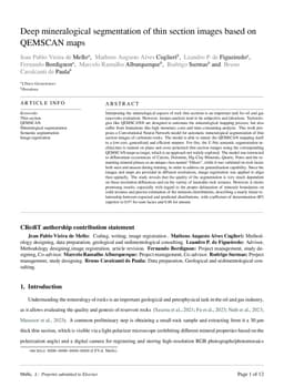 Deep mineralogical segmentation of thin section images based on QEMSCAN maps