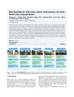 Multi-SpatialMLLM: Multi-Frame Spatial Understanding with Multi-Modal Large Language Models