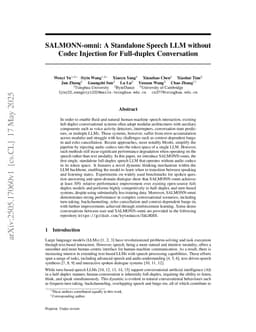 SALMONN-omni: A Standalone Speech LLM without Codec Injection for Full-duplex Conversation