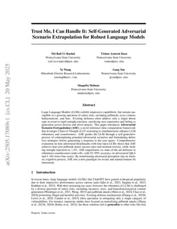 Trust Me, I Can Handle It: Self-Generated Adversarial Scenario Extrapolation for Robust Language Models