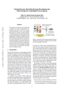 Voicing Personas: Rewriting Persona Descriptions into Style Prompts for Controllable Text-to-Speech
