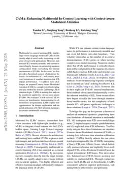 CAMA: Enhancing Multimodal In-Context Learning with Context-Aware Modulated Attention