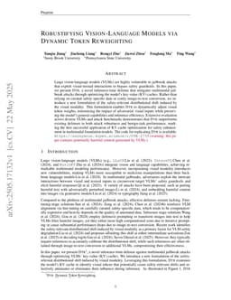 Robustifying Vision-Language Models via Dynamic Token Reweighting