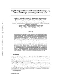 Amplify Adjacent Token Differences: Enhancing Long Chain-of-Thought Reasoning with Shift-FFN