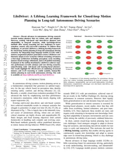 LiloDriver: A Lifelong Learning Framework for Closed-loop Motion Planning in Long-tail Autonomous Driving Scenarios