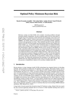 Optimal Policy Minimum Bayesian Risk