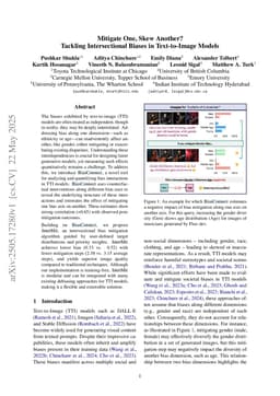 Mitigate One, Skew Another? Tackling Intersectional Biases in Text-to-Image Models