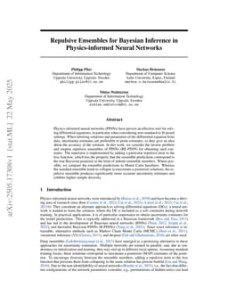 Repulsive Ensembles for Bayesian Inference in Physics-informed Neural Networks