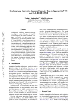 Benchmarking Expressive Japanese Character Text-to-Speech with VITS and Style-BERT-VITS2