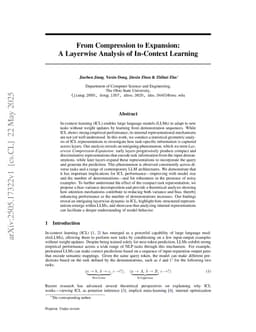 From Compression to Expansion: A Layerwise Analysis of In-Context Learning