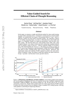 Value-Guided Search for Efficient Chain-of-Thought Reasoning