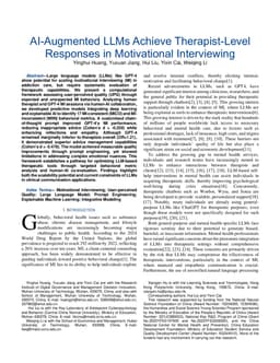 AI-Augmented LLMs Achieve Therapist-Level Responses in Motivational Interviewing