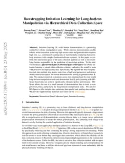 Bootstrapping Imitation Learning for Long-horizon Manipulation via Hierarchical Data Collection Space