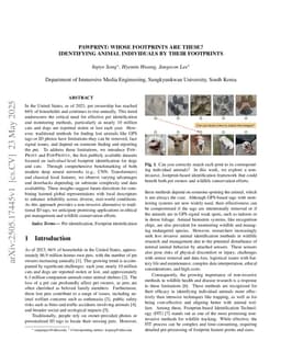 PawPrint: Whose Footprints Are These? Identifying Animal Individuals by Their Footprints