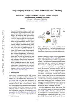 Large Language Models Do Multi-Label Classification Differently