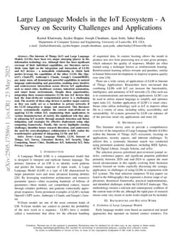 Large Language Models in the IoT Ecosystem -- A Survey on Security Challenges and Applications