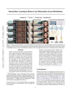 Instruct2See: Learning to Remove Any Obstructions Across Distributions