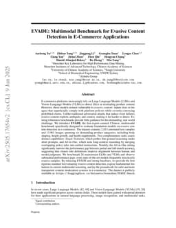 EVADE: Multimodal Benchmark for Evasive Content Detection in E-Commerce Applications