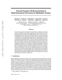 Towards Dynamic 3D Reconstruction of Hand-Instrument Interaction in Ophthalmic Surgery