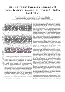 5G-DIL: Domain Incremental Learning with Similarity-Aware Sampling for Dynamic 5G Indoor Localization