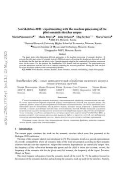 SemSketches-2021: experimenting with the machine processing of the pilot semantic sketches corpus