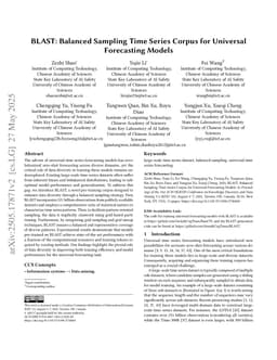 BLAST: Balanced Sampling Time Series Corpus for Universal Forecasting Models