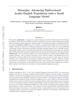 Mutarjim: Advancing Bidirectional Arabic-English Translation with a Small Language Model