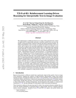 T2I-Eval-R1: Reinforcement Learning-Driven Reasoning for Interpretable Text-to-Image Evaluation