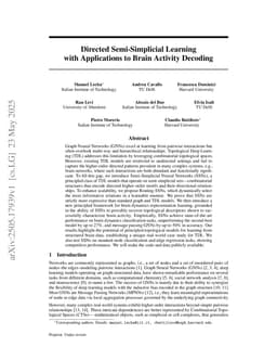 Directed Semi-Simplicial Learning with Applications to Brain Activity Decoding