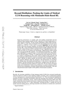 Beyond Distillation: Pushing the Limits of Medical LLM Reasoning with Minimalist Rule-Based RL