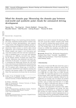 Mind the Domain Gap: Measuring the Domain Gap Between Real-World and Synthetic Point Clouds for Automated Driving Development