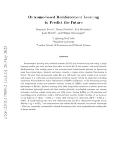 Outcome-based Reinforcement Learning to Predict the Future