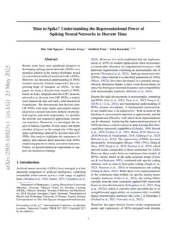 Time to Spike? Understanding the Representational Power of Spiking Neural Networks in Discrete Time