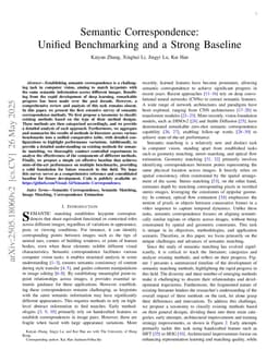 Semantic Correspondence: Unified Benchmarking and a Strong Baseline