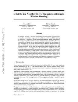 What Do You Need for Diverse Trajectory Stitching in Diffusion Planning?