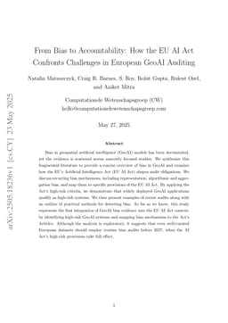 From Bias to Accountability: How the EU AI Act Confronts Challenges in European GeoAI Auditing