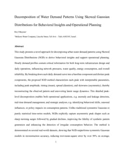 Decomposition of Water Demand Patterns Using Skewed Gaussian Distributions for Behavioral Insights and Operational Planning